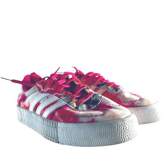 ADIDAS SAMBAROSE Platform Sneakers 6 Casual Shoe GX2893 Tie Dye Power Pink White - Picture 4 of 10